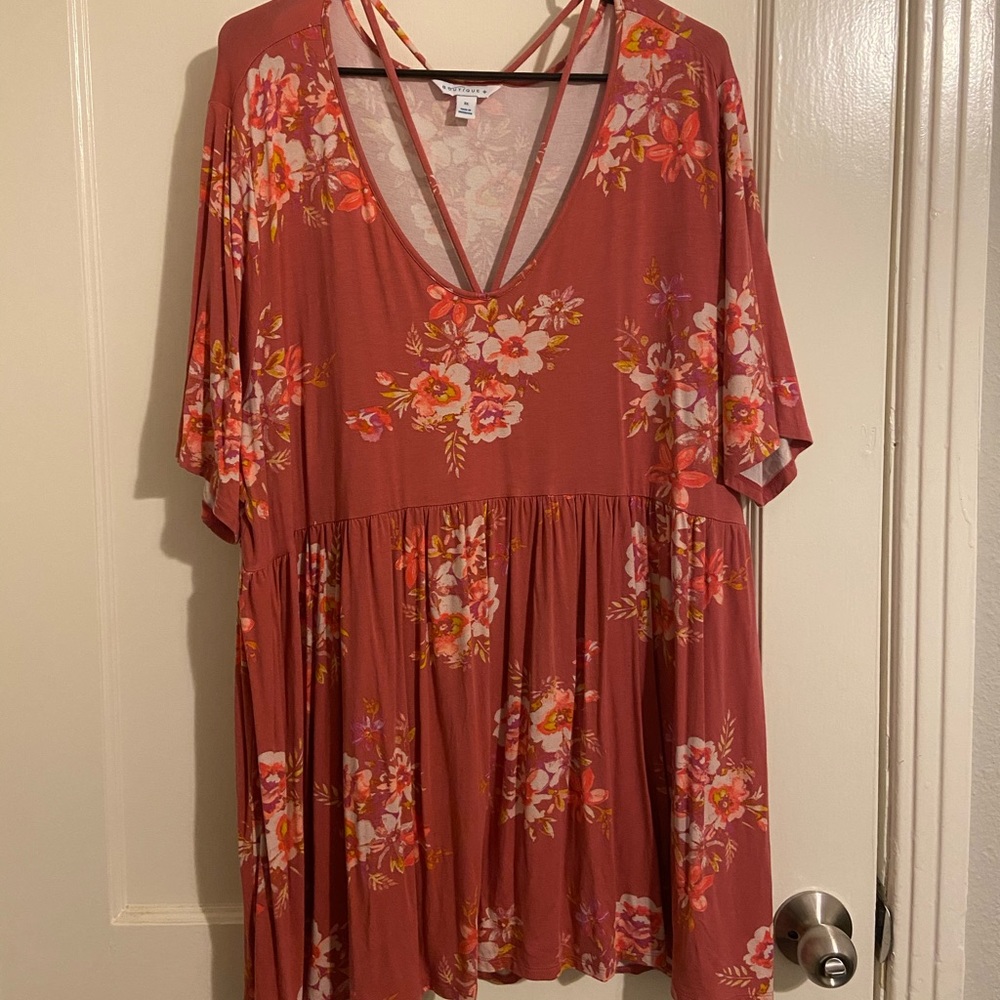 Pink Floral Flowy Shirt